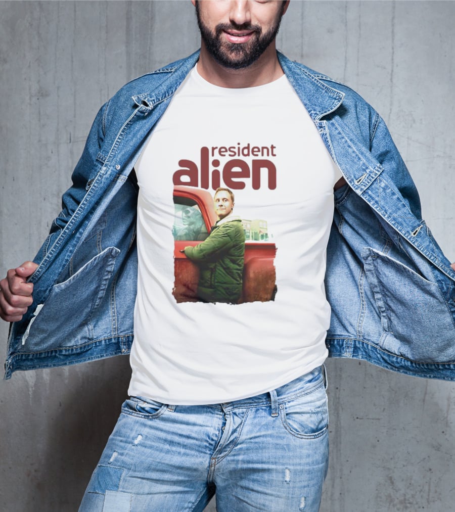 Resident Alien Christmas Truck Scene T-Shirt