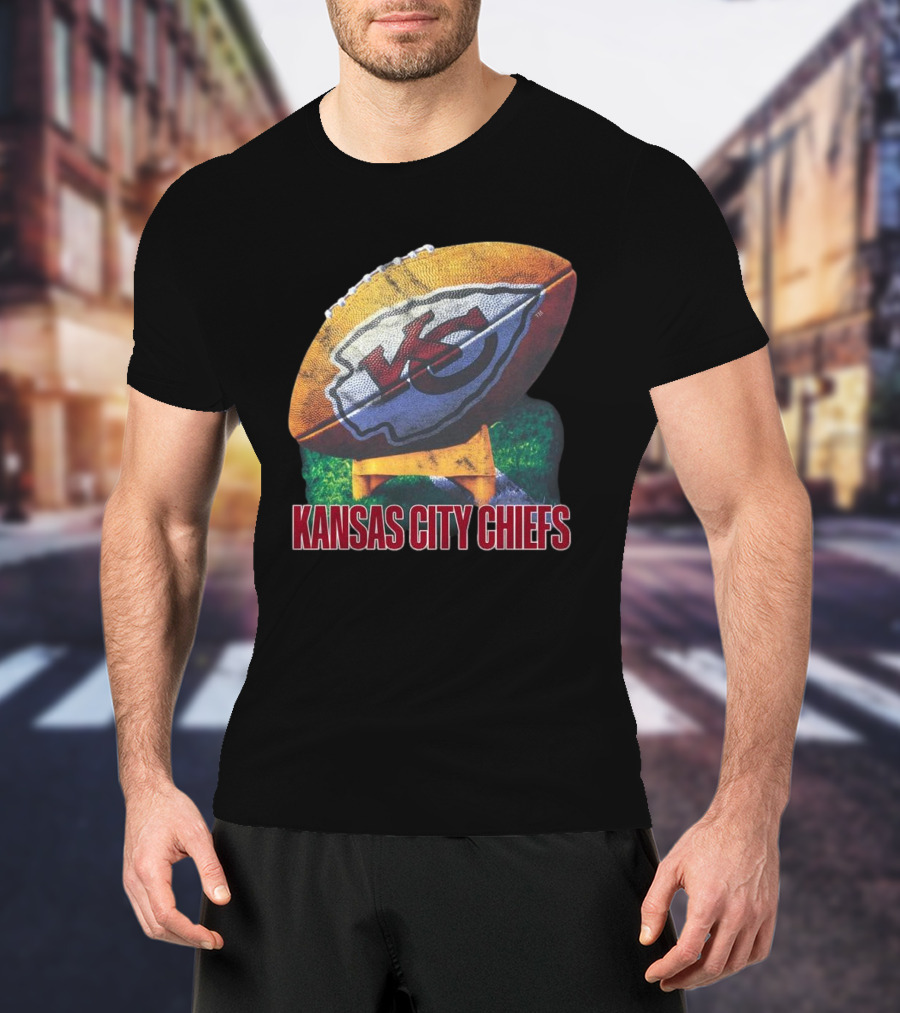 Kansas City Chiefs Vintage Rugby Ball T-Shirt