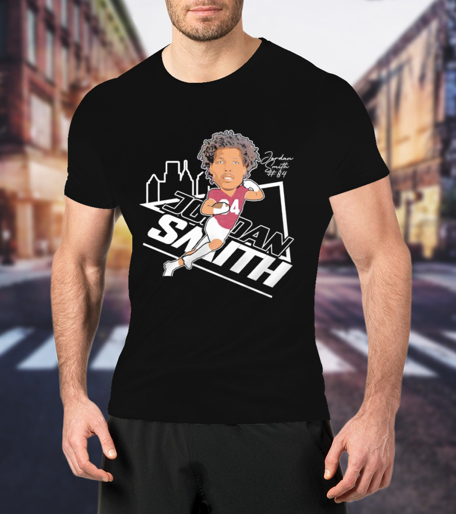 Jordan Smith #84 Temple Football Player Skyline T-Shirt