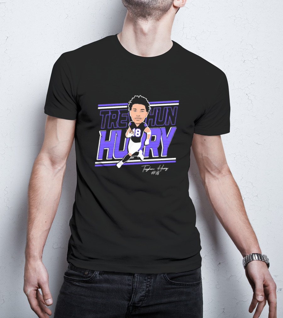 Treyshun Hurry #18 Support Weber State Wide Receiver T-Shirt