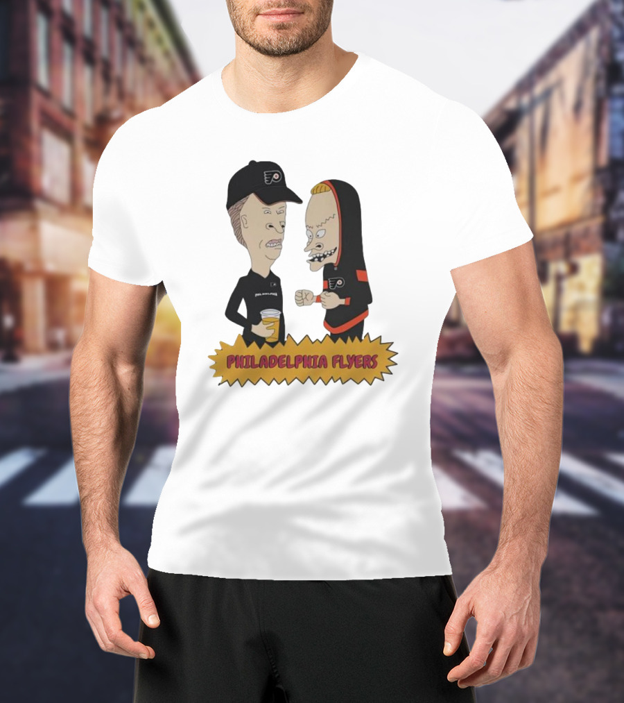 Beavis And Butt-Head Philadelphia Flyers Characters T-Shirt