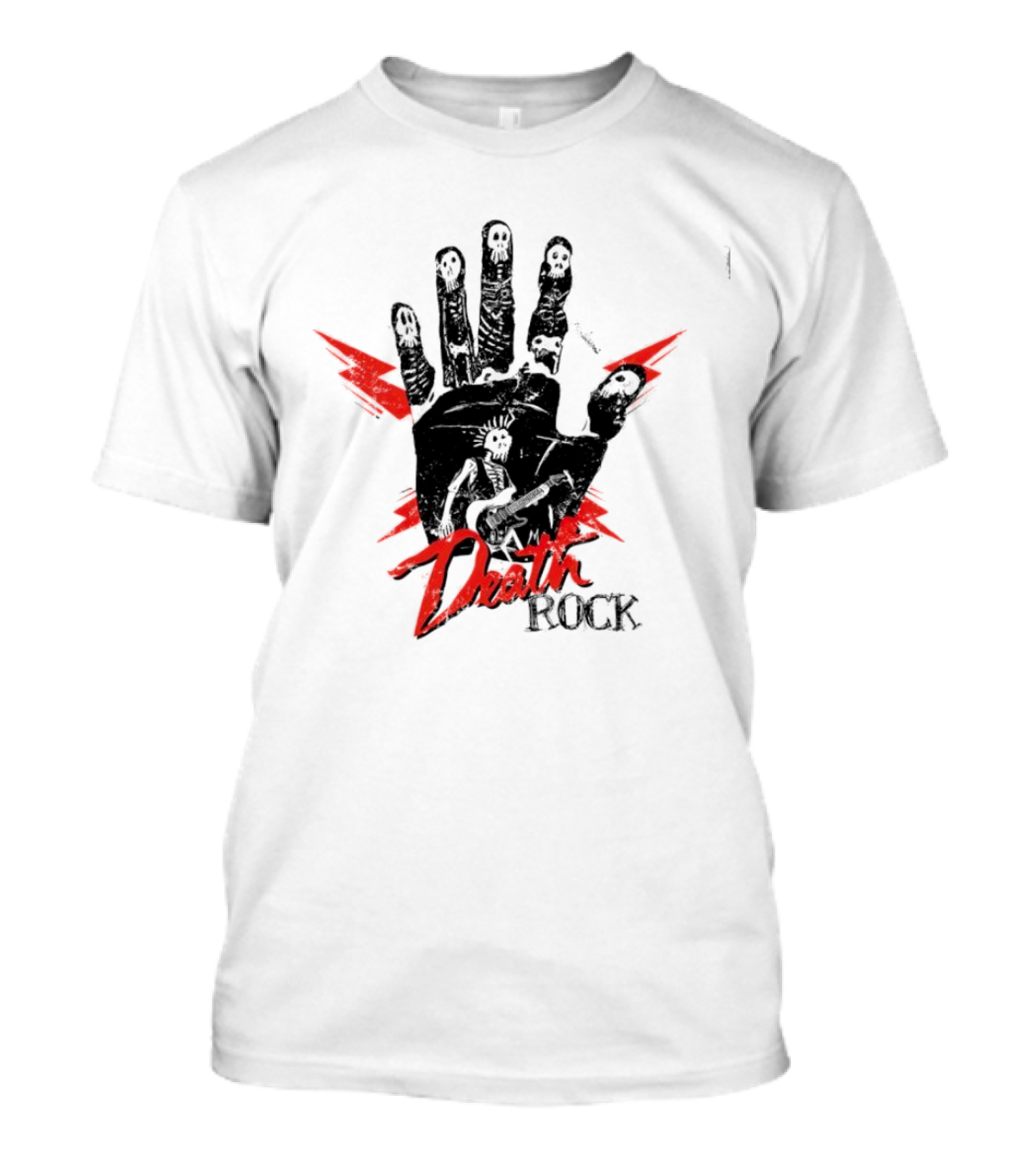 Hand Skeleton Lightning Death Rock T-Shirt