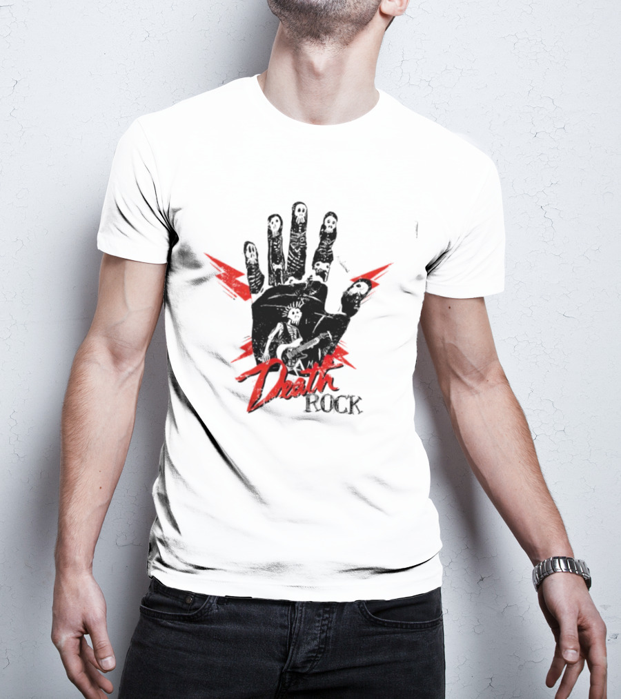 Hand Skeleton Lightning Death Rock T-Shirt