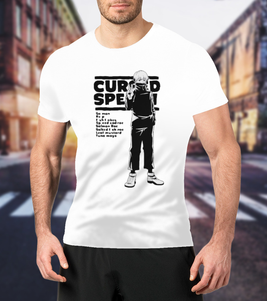 Cursed Speech Jujutsu Kaisen Toge Inumaki Sa Mon Shake Salmon Roe Tuna Mayo T-Shirt