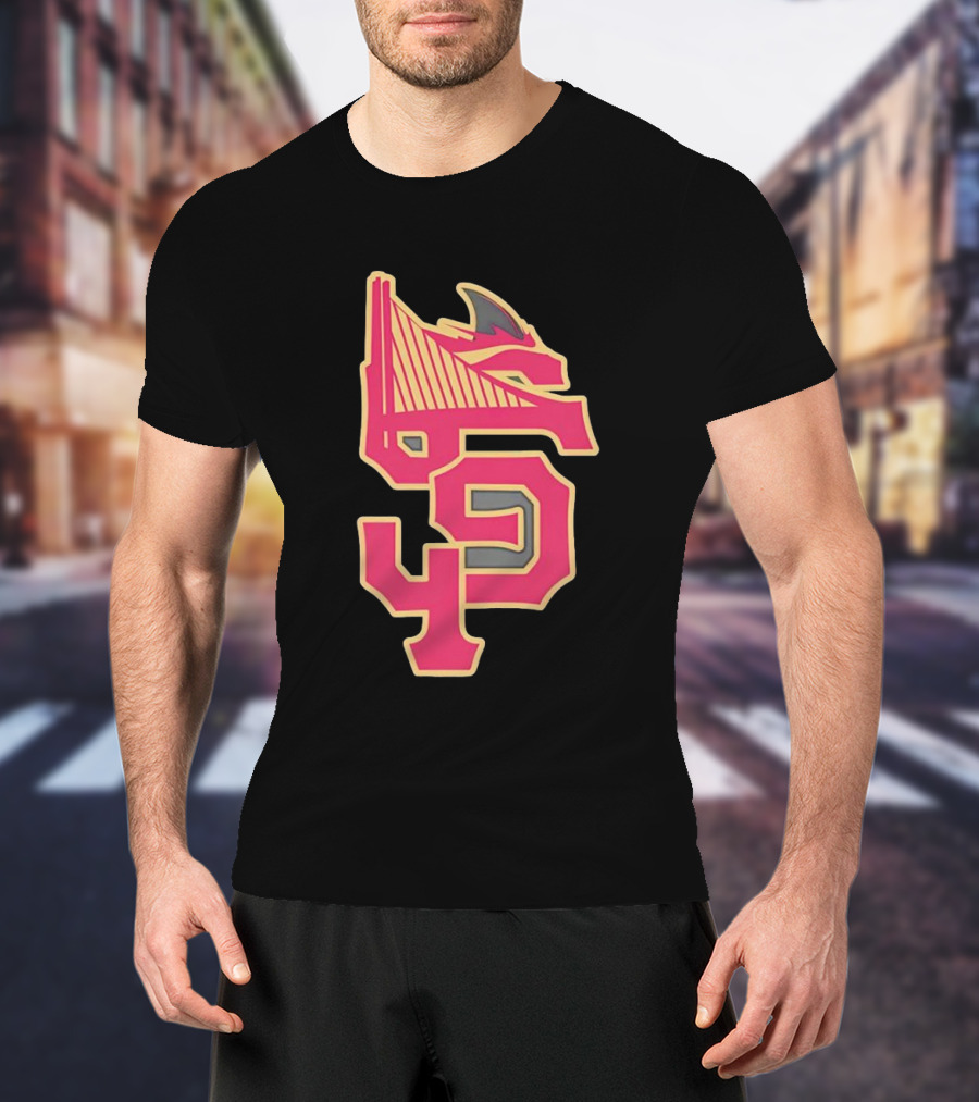 San Francisco 49ers Giants Sharks Warriors Golden Gate Bridge T-Shirt
