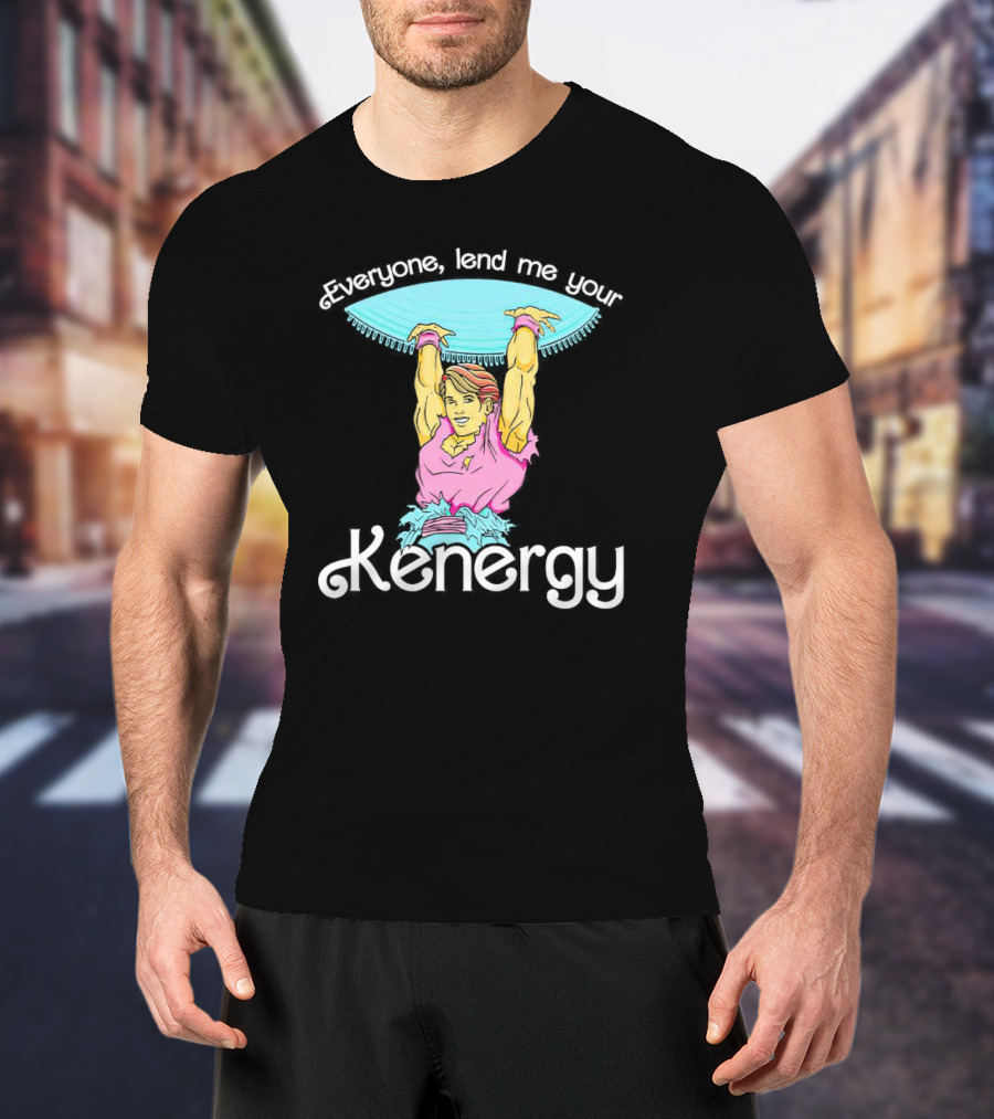 Everyone Lend Me Your Kenergy 80s Workout Style With Colorful Fitness T-Shirt