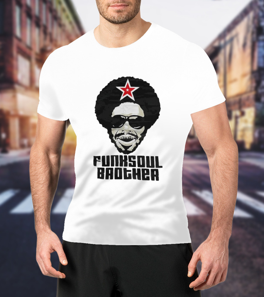 Funk Soul Brother Afro Star Retro Vintage T-Shirt