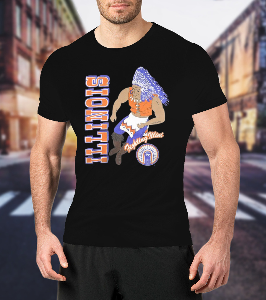 Illinois Fighting Illini Vintage Chief T-Shirt