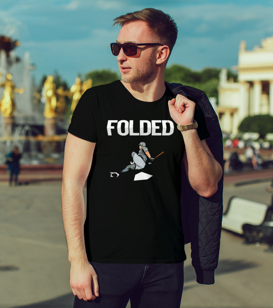 Kingofjuco Folded Baseball Slide T-Shirt