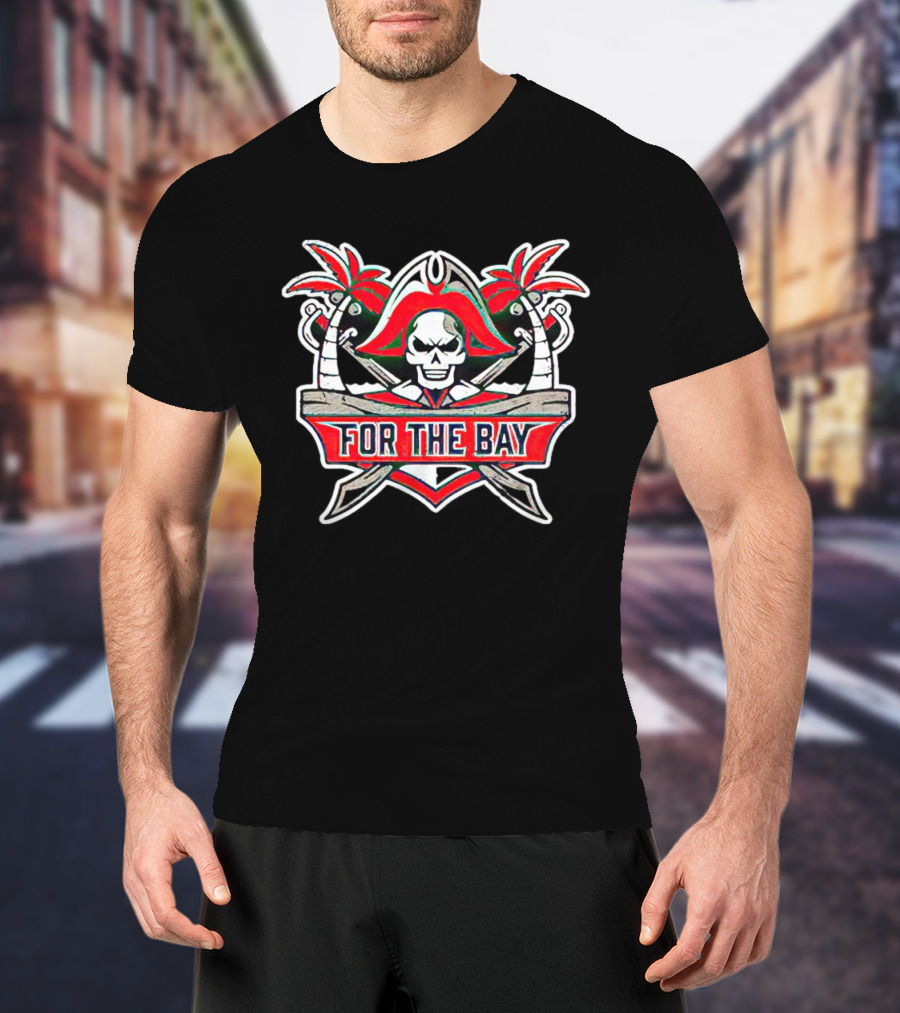 Tampa Bay Buccaneers For The Bay Palm Skull и Swords T-Shirt