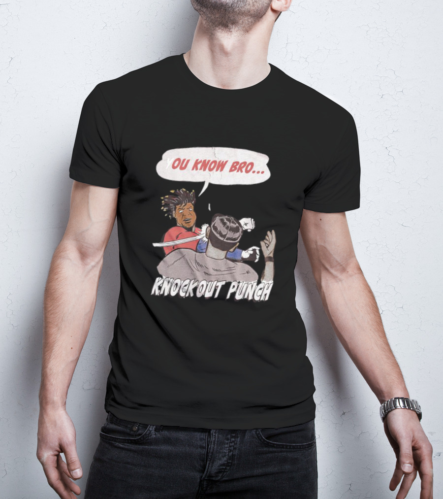 You Know Bro Knockout Punch Comic Style Fight Scene T-Shirt