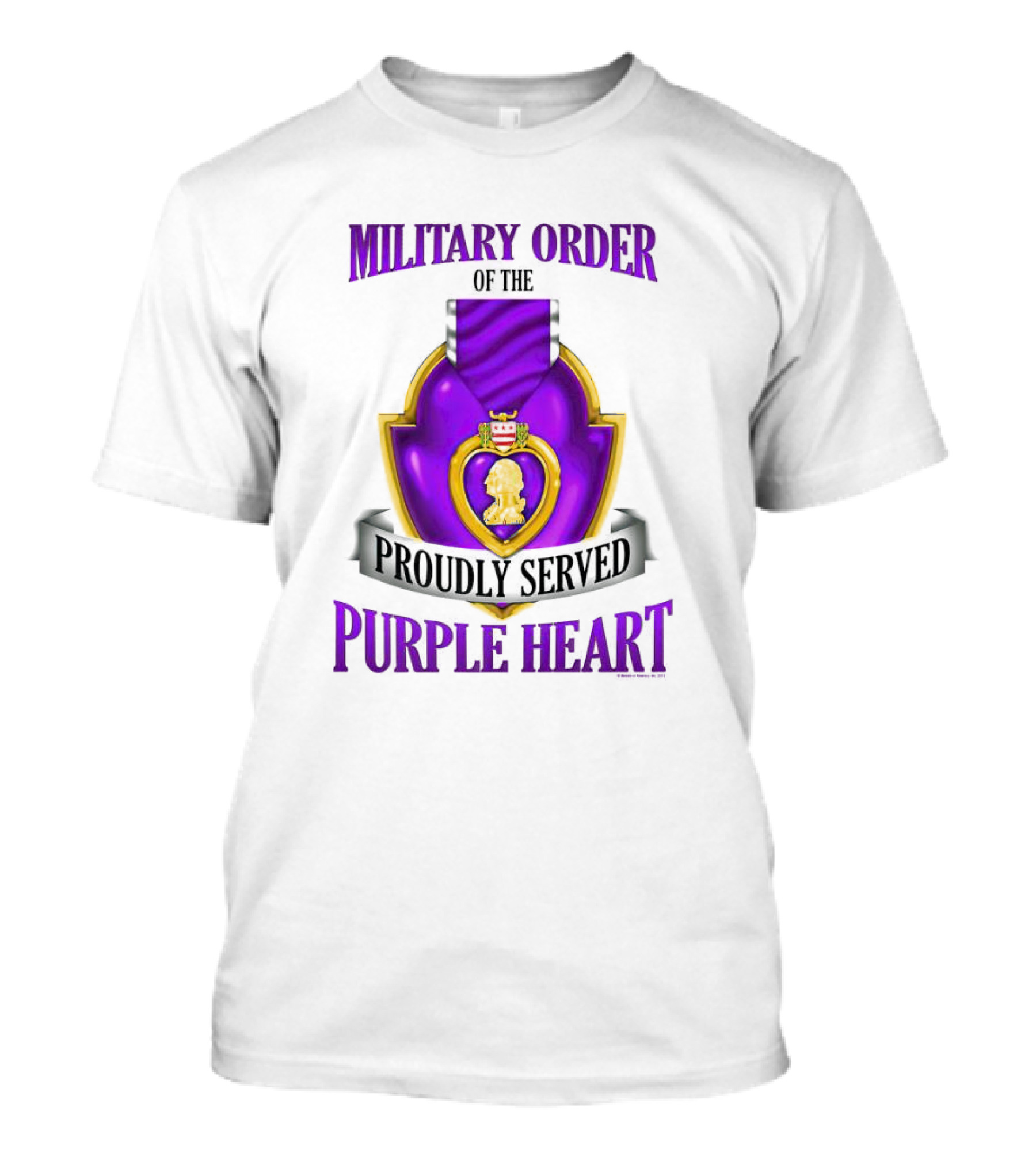 Military Order Of The Proudly Served Purple Heart Honor Emblem T-Shirt