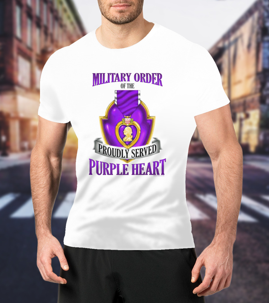 Military Order Of The Proudly Served Purple Heart Honor Emblem T-Shirt