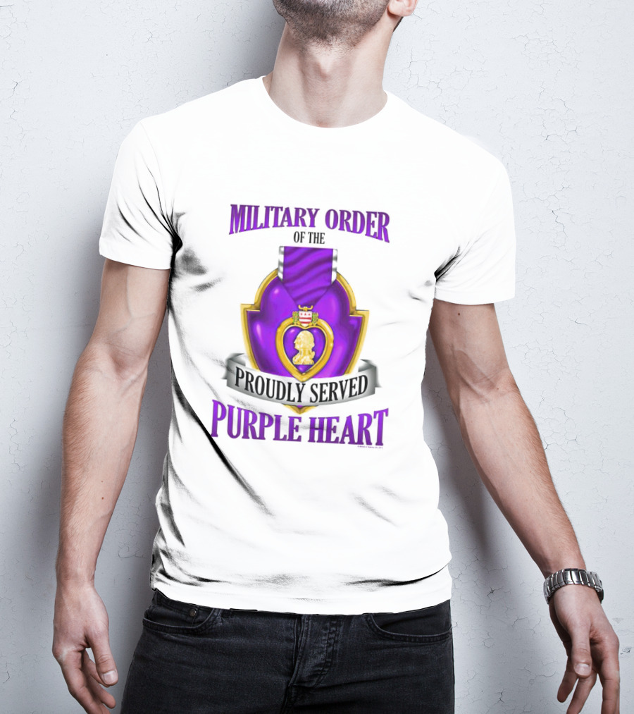 Military Order Of The Proudly Served Purple Heart Honor Emblem T-Shirt