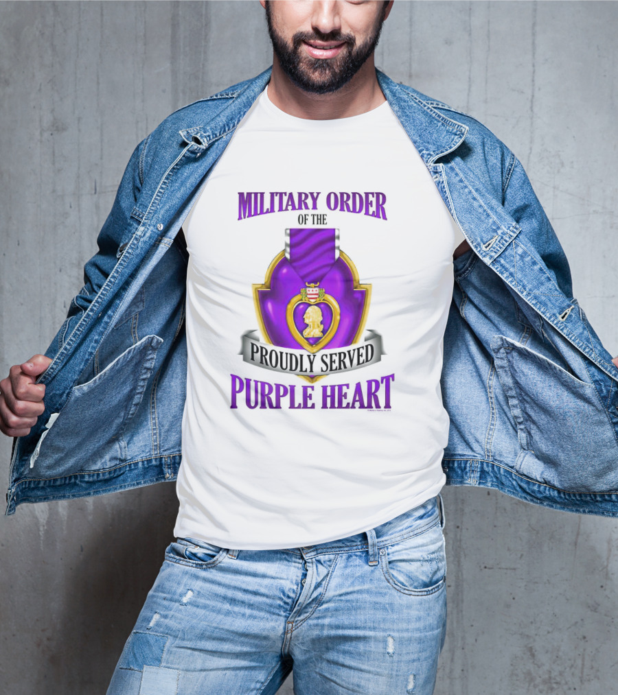 Military Order Of The Proudly Served Purple Heart Honor Emblem T-Shirt