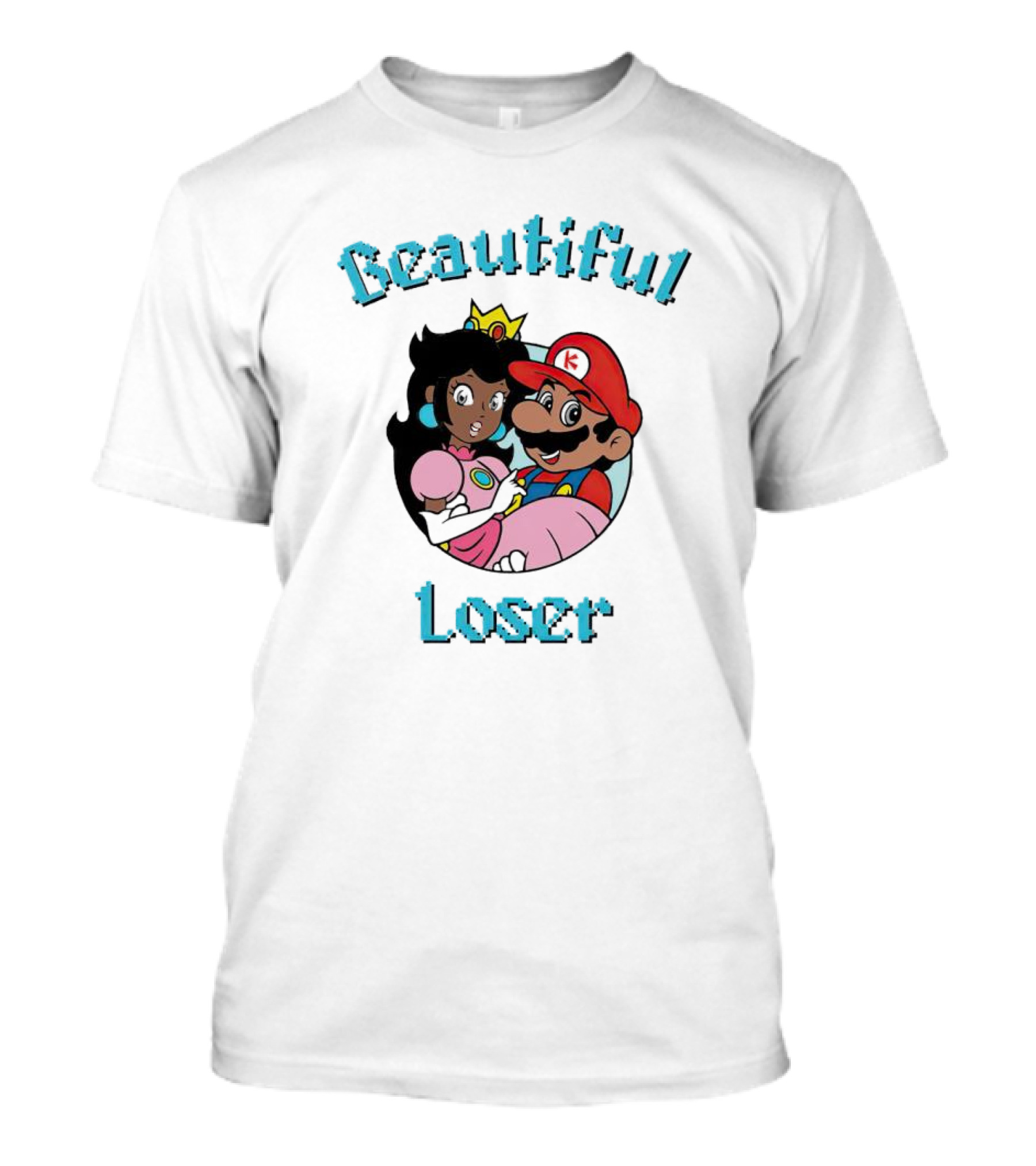 Beautiful Loser Super Smash Bros Parody Princess And Plumber T-Shirt