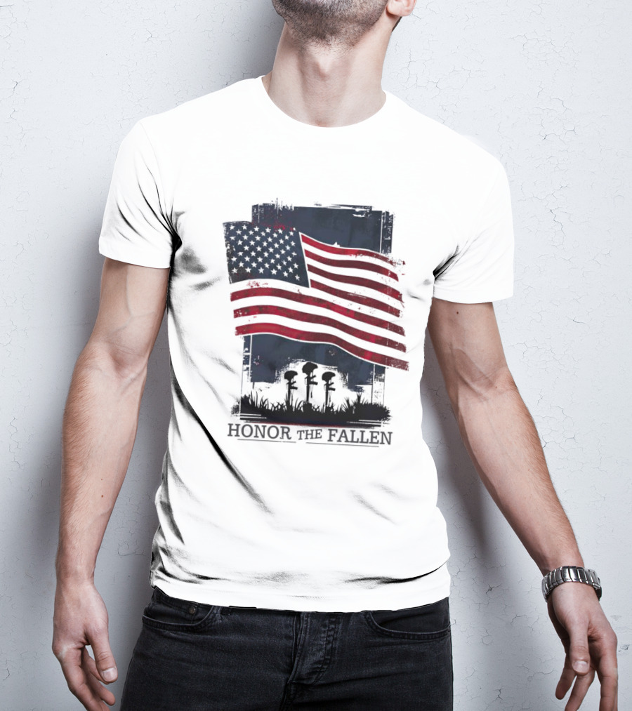 Honor The Fallen American Flag Memorial T-Shirt