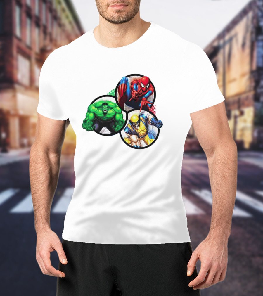 Marvel's Trinity Hulk Spider-Man Wolverine T-Shirt