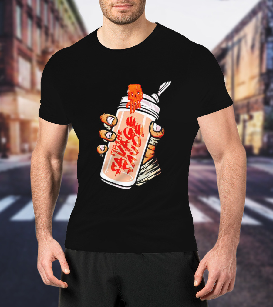 Iron Savages Consume Fiery Savage Sauce Bottle T-Shirt