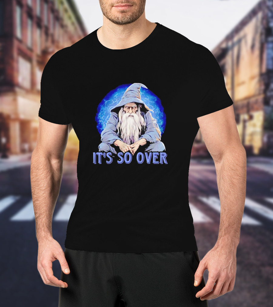 IT'S SO OVER Wizard Lightning Blue Aura T-Shirt