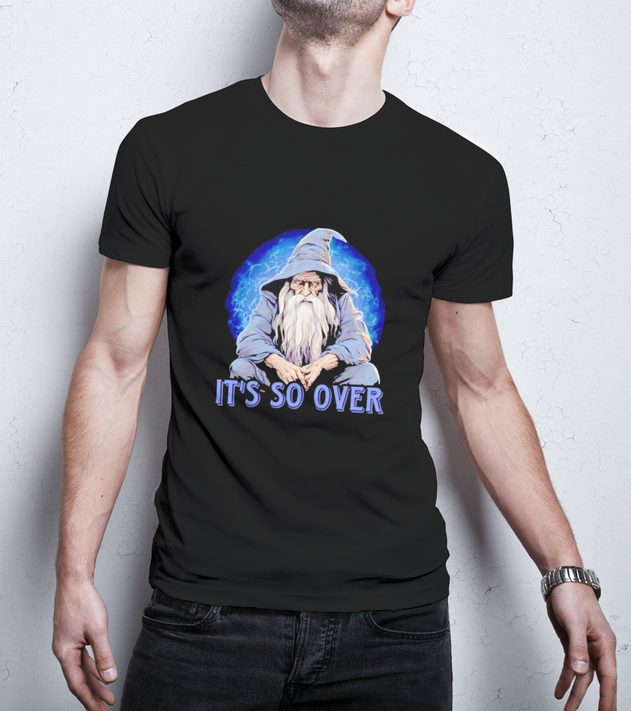 IT'S SO OVER Wizard Lightning Blue Aura T-Shirt