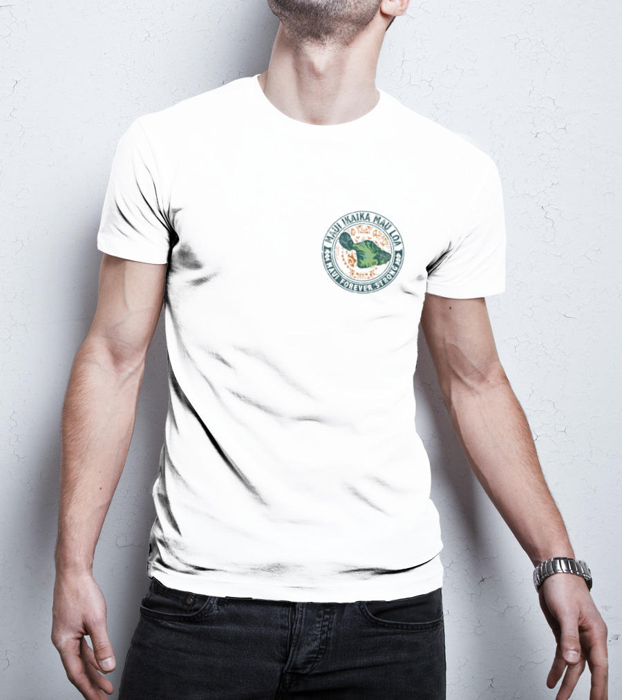 Hawaiian Islands Maui Strong Lokelani Sebastopol California Circle Emblem T-Shirt