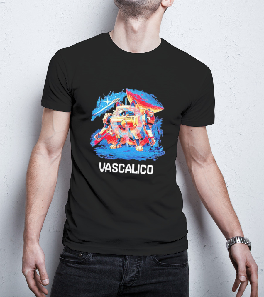 Vascalico Mech Cat Galaxy Adventure T-Shirt