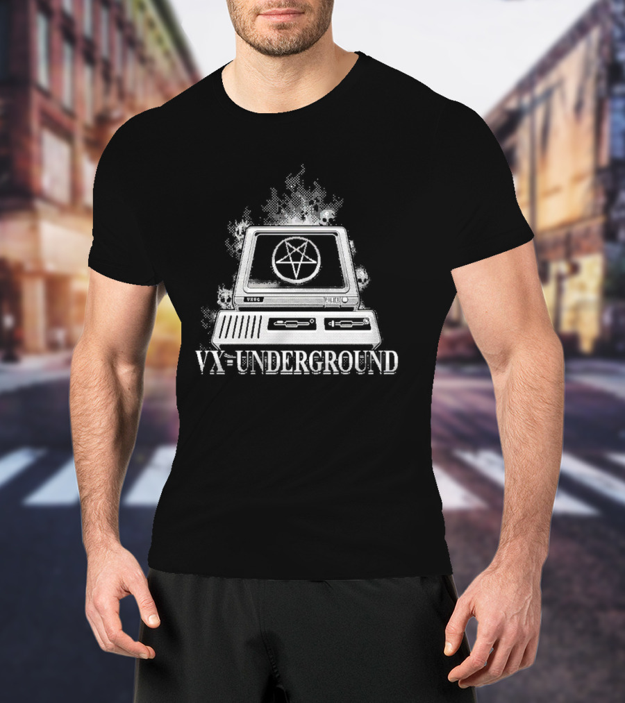 VX-Underground Retro Computer With Pentagram T-Shirt