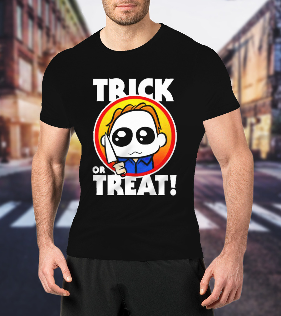 Michael Myers Chibi Trick Or Treat Halloween Character T-Shirt