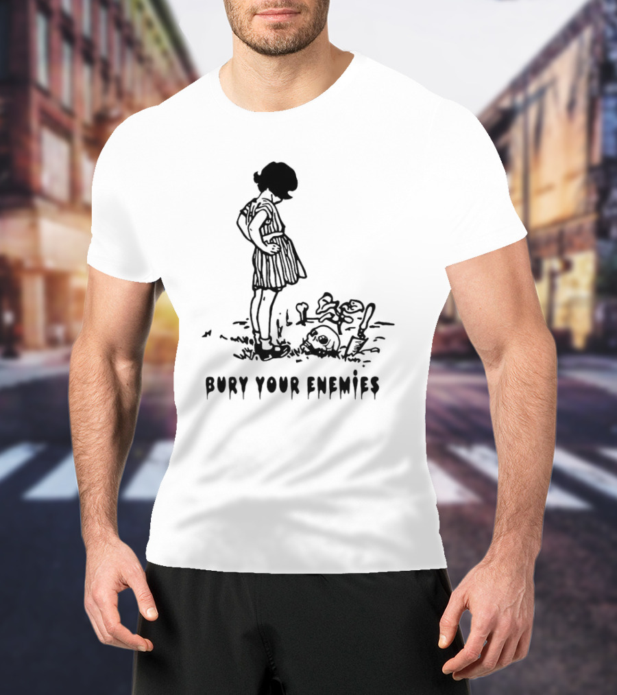 Bury Your Enemies Dark Humor Silhouette Scene T-Shirt