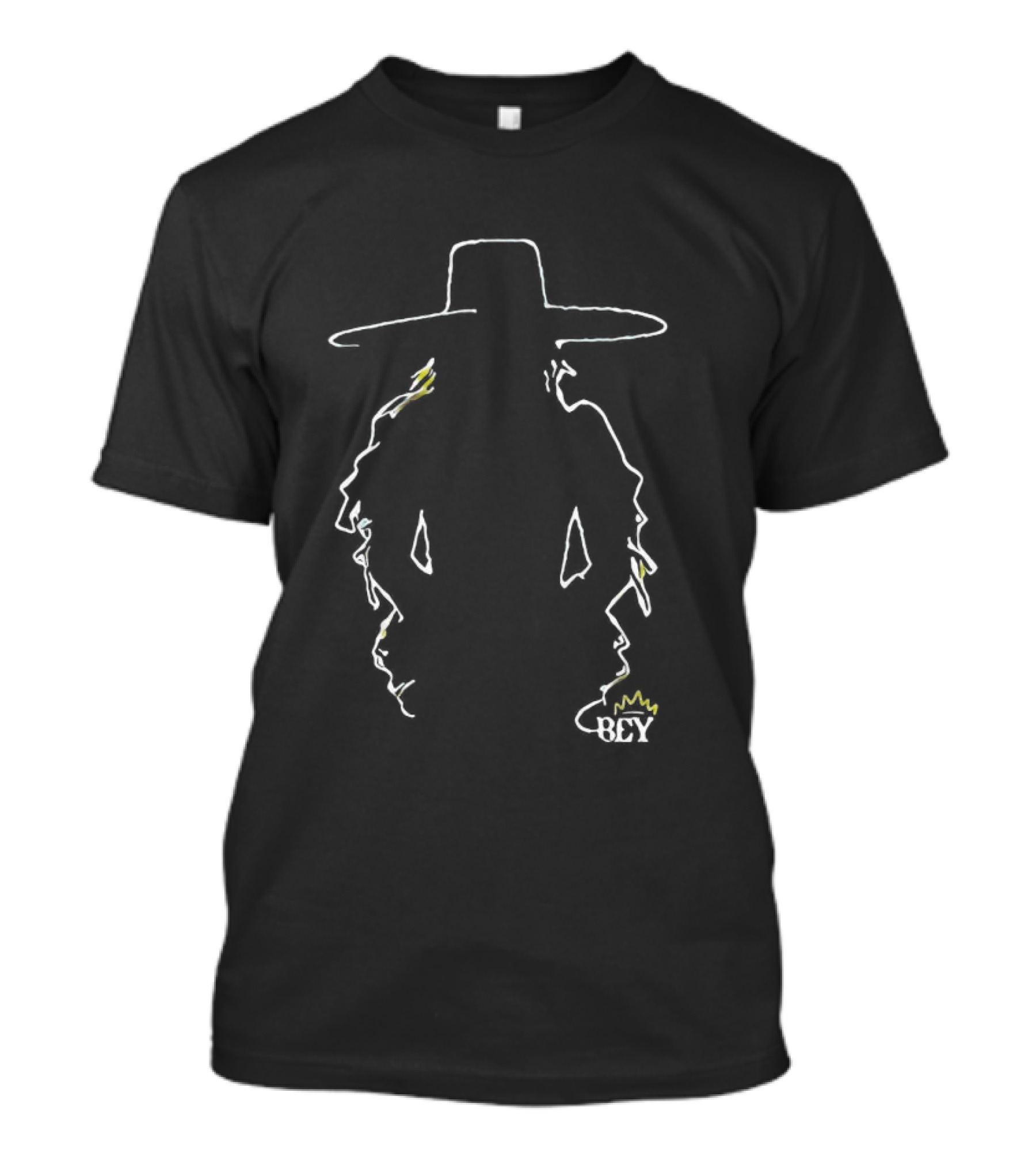 Queen BEY Silhouette With Crown Outline T-Shirt