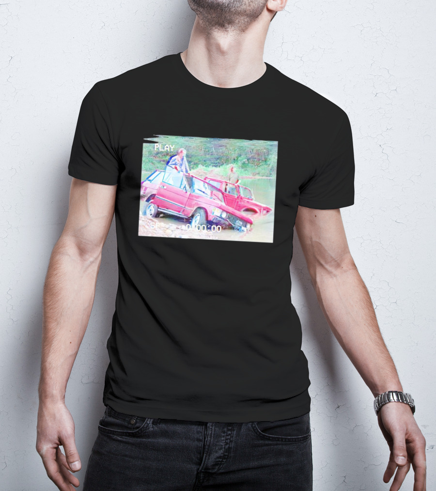 Top Gear Bolivia River Scene Retro Car Adventure Play T-Shirt