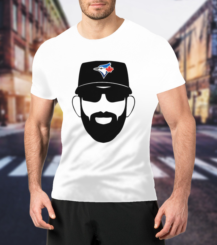 Toronto Blue Jays Jose Bautista Honda Level Of Excellent Blue Jay Logo Hat And Beard T-Shirt