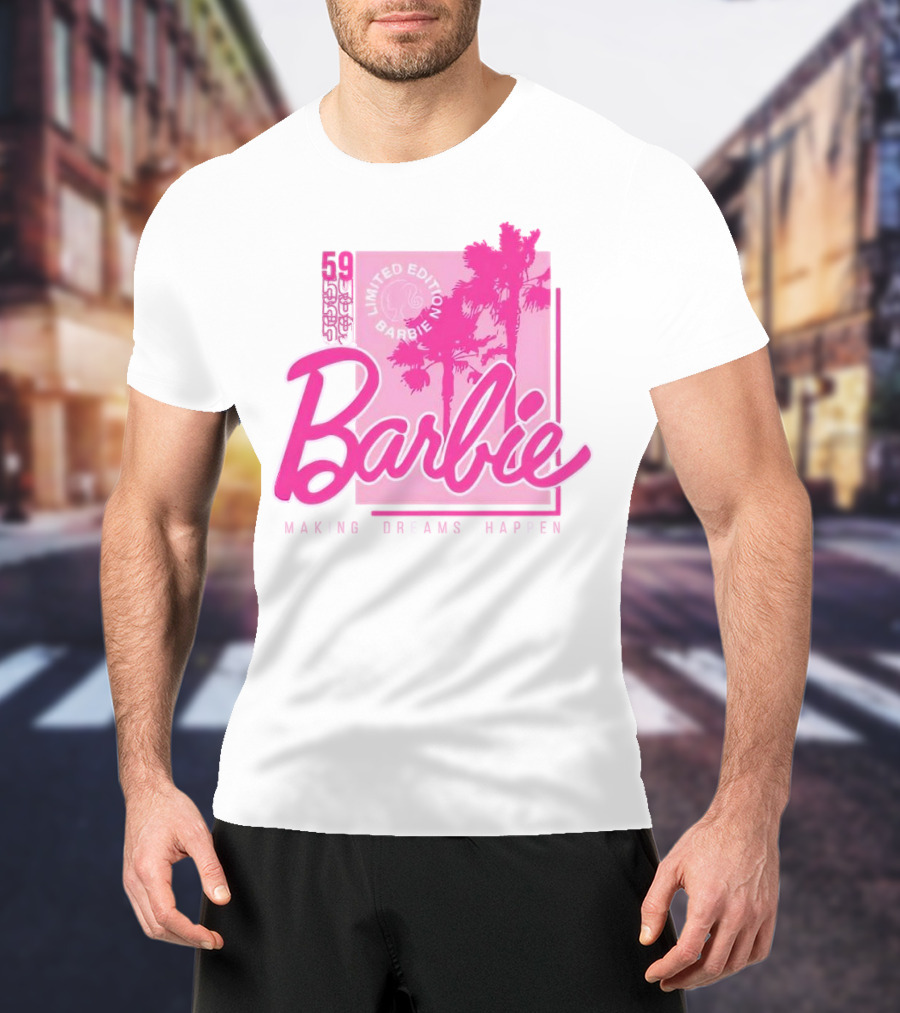 Barbie 59 Making Dreams Happen Palm Trees T-Shirt