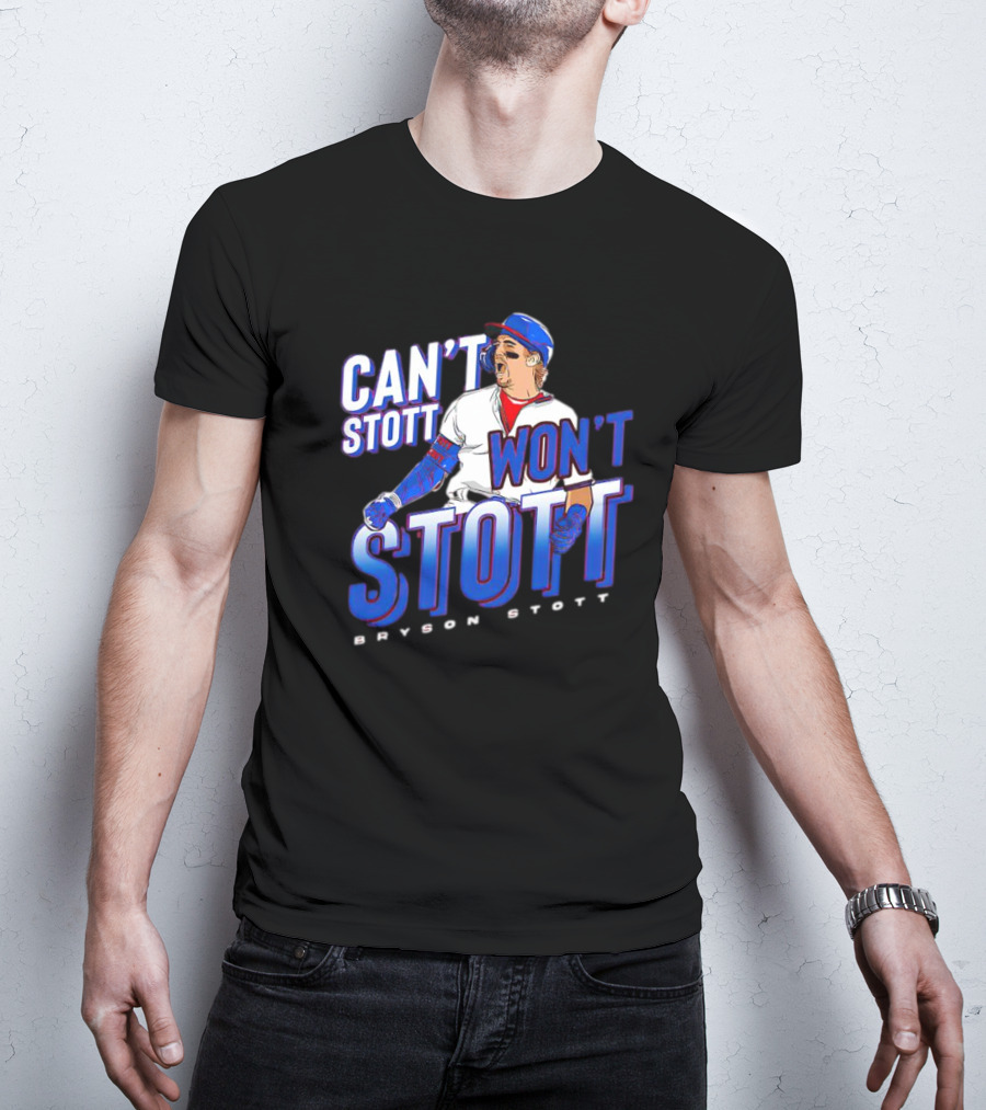 Bryson Stott Can't Stott Won't Stott Baseball Player T-Shirt