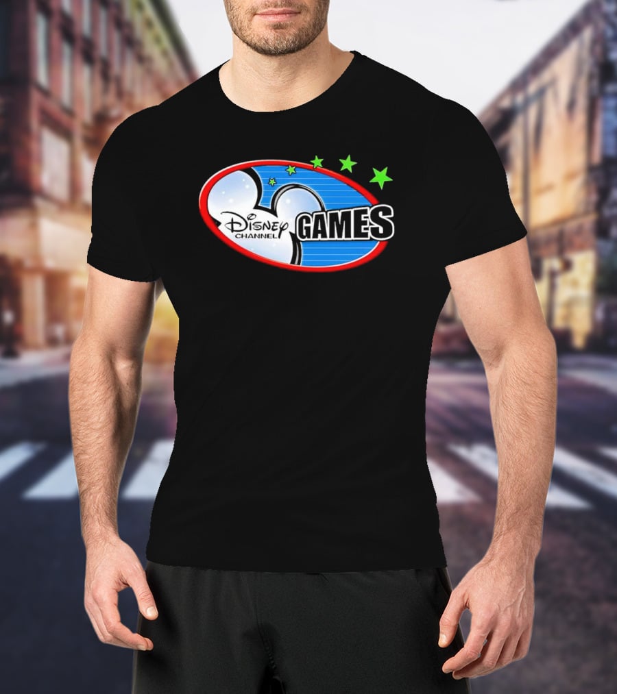 Disney Channel Games Logo With Stars And Iconic Symbols T-Shirt