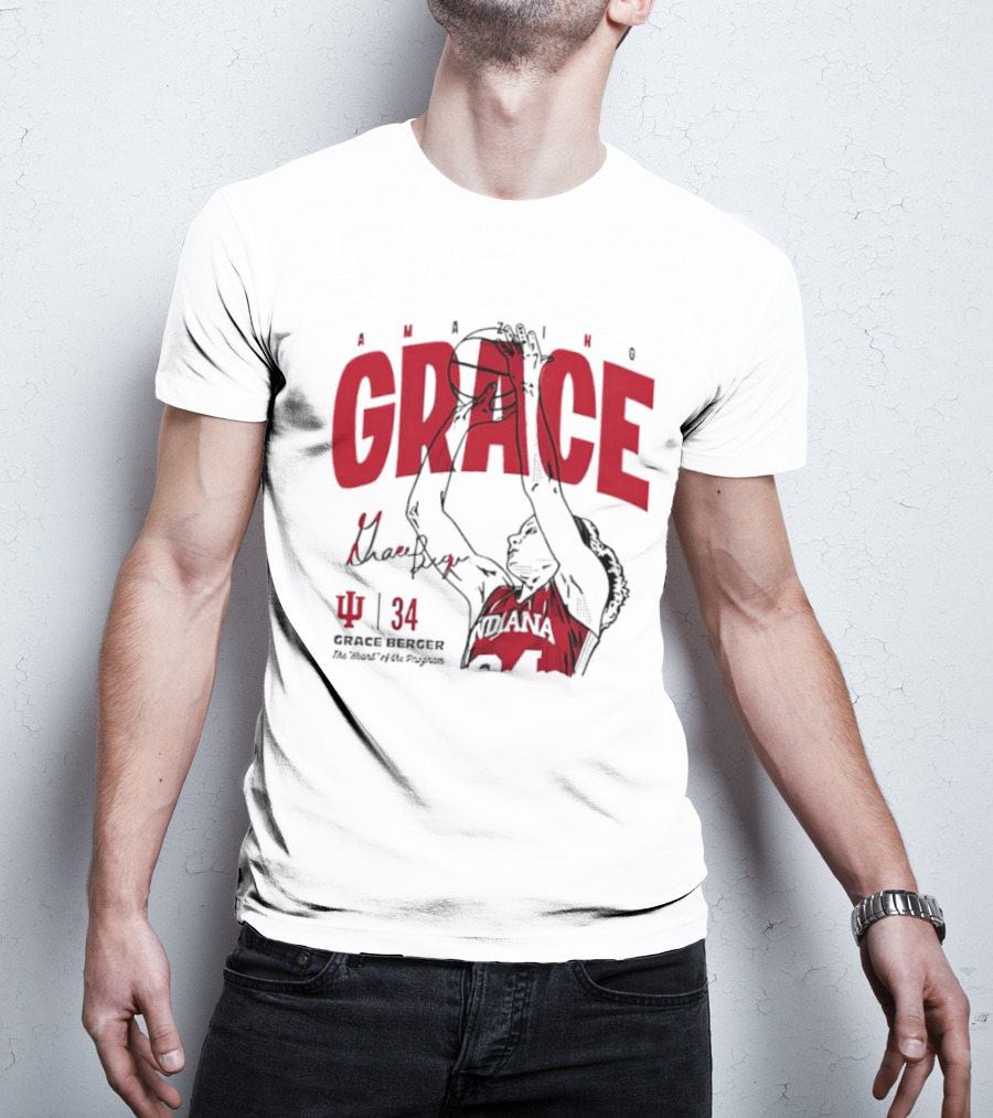Amazing Grace Berger Indiana Fever 34 The Heart Of The Program Basketball T-Shirt