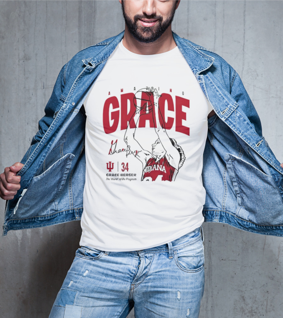 Amazing Grace Berger Indiana Fever 34 The Heart Of The Program Basketball T-Shirt