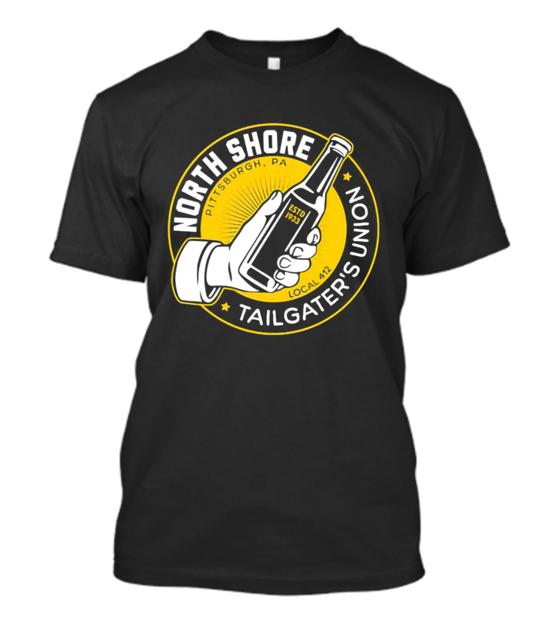 North Shore Tailgater's Union Pittsburgh PA Local 412 Estd 1933 T-Shirt