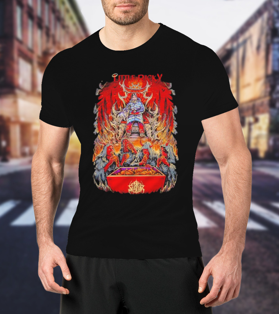 Ov Sulfur Little Ricky Throne With Red Crown And Flames T-Shirt