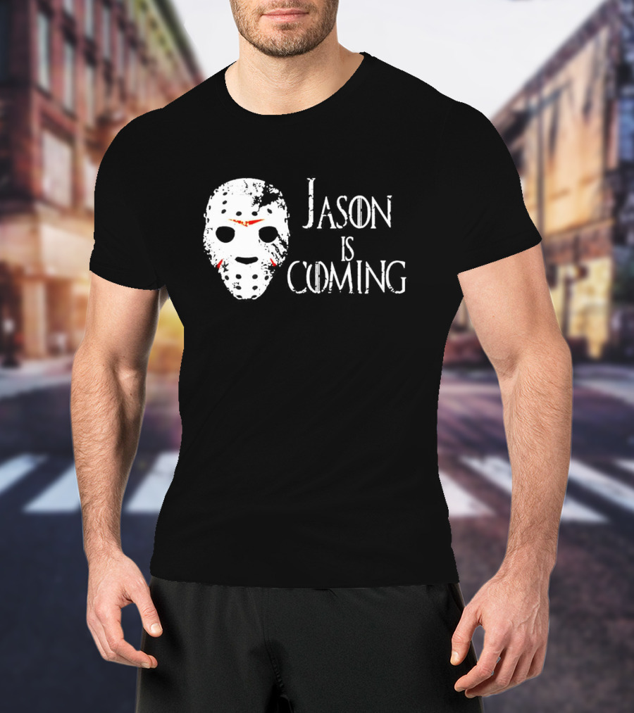 Jason Is Coming Halloween Mask Horror T-Shirt