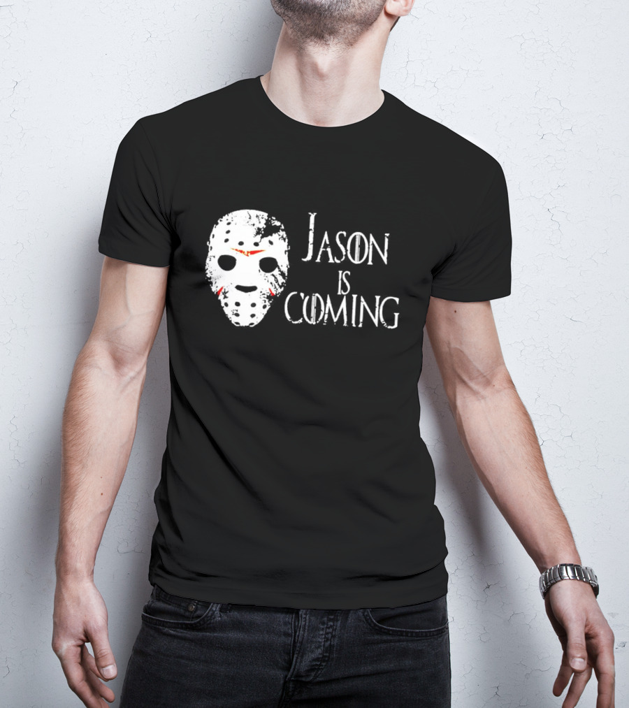 Jason Is Coming Halloween Mask Horror T-Shirt
