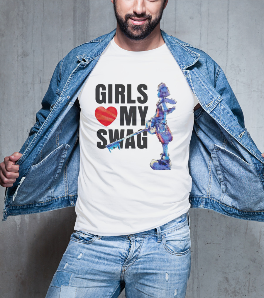 Girls Love My Swag Kingdom Hearts Keyblade Character T-Shirt