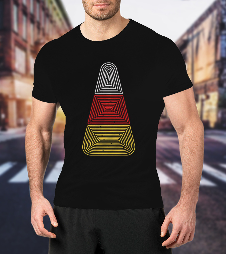 Candy Corn Tri-Color Neon Maze T-Shirt