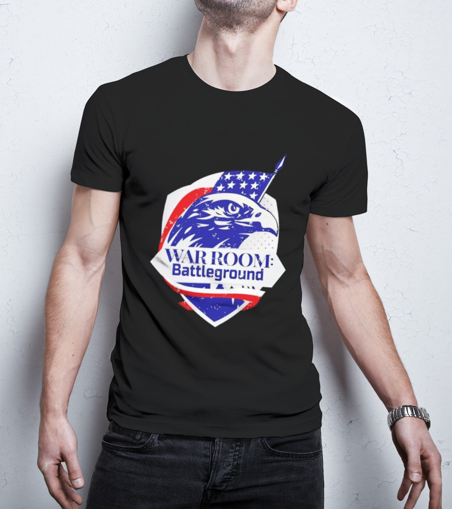 War Room Battleground Eagle American Flag Crest T-Shirt