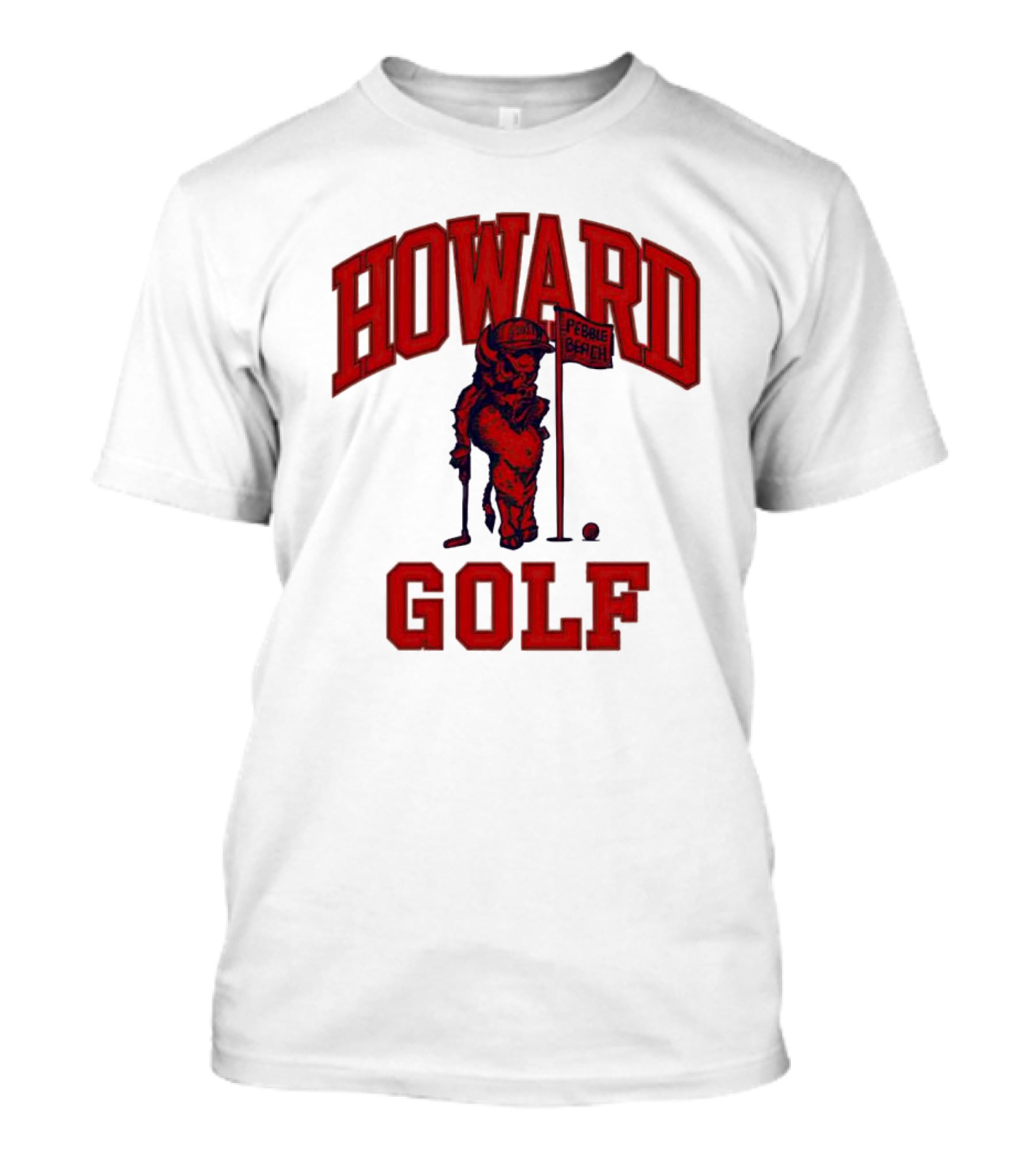 Howard Golf Pebble Beach Vintage Style Bull Golfer T-Shirt