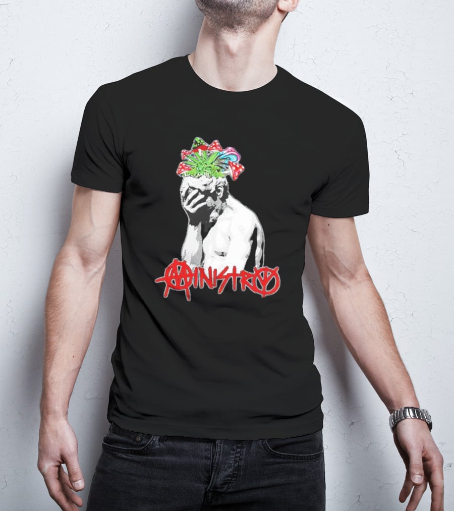 Ministry Anarchy Statue Psychedelic Mushrooms T-Shirt