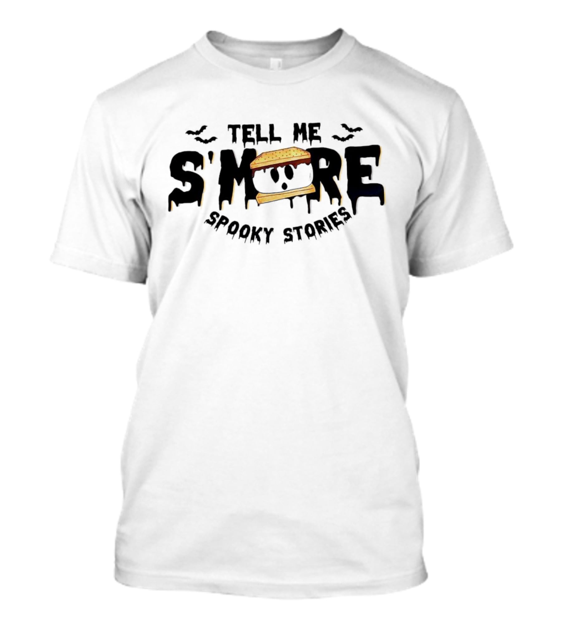 Tell Me S’more Spooky Stories With Ghostly S’more And Bats T-Shirt