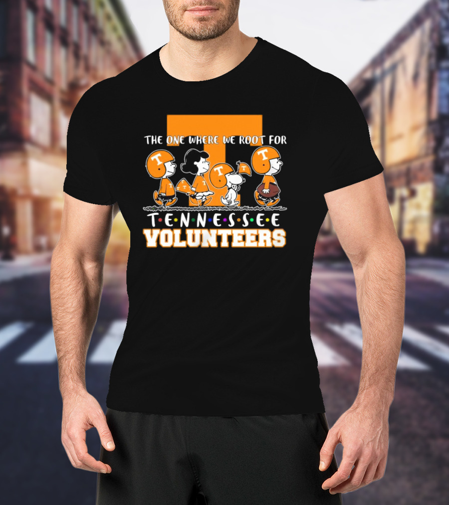 The One Where We Root For Tennessee Volunteers Peanuts Characters Football T-Shirt