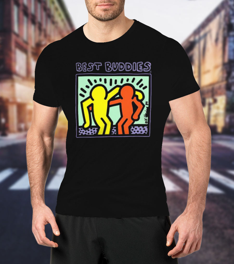 Keith Haring Best Buddies Dancing Figures T-Shirt